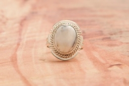 Native American White Buffalo Turquiose Sterling Silver Ring